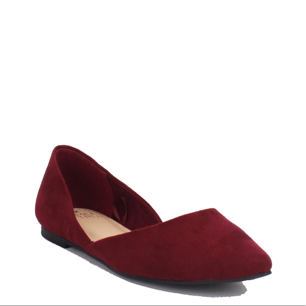 Time And Tru Maroon Pointed Toe Ballet Flats 6